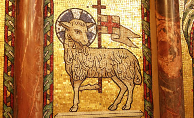 mosaic of lamb of god by Salviati family