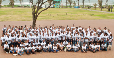 Attendees of the 14th Postgraduate Scholarship Conference of the South African Radio Astronomy Observatory, in Durban, South Africa in December 2019