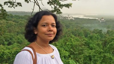 Nandini Das in India making BBC documentary The Kristapurana