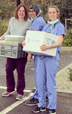 Nourishing meals are delivered to NHS workers in London