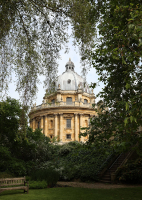 Exeter College Fellows' Garden overlooking the Radcliffe Camera