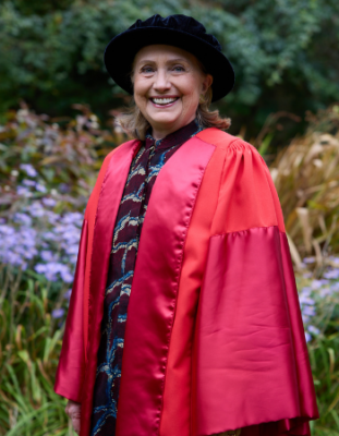 Secretary Hillary Rodham Clinton in Exeter's Fellows' Garden