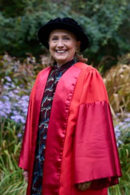 Secretary Hillary Rodham Clinton in Exeter's Fellows' Garden