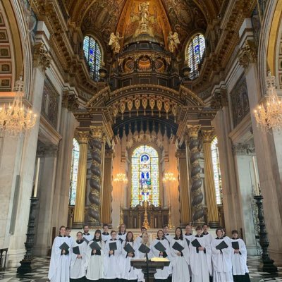 The Exeter College choir at St Paul's Cathedral