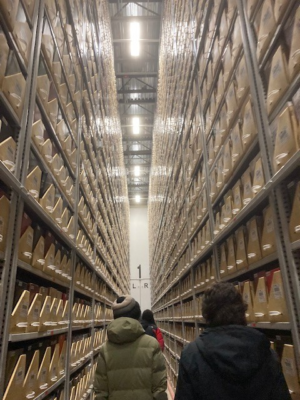 Coral’s class took a field trip to the Williams library shelving facility