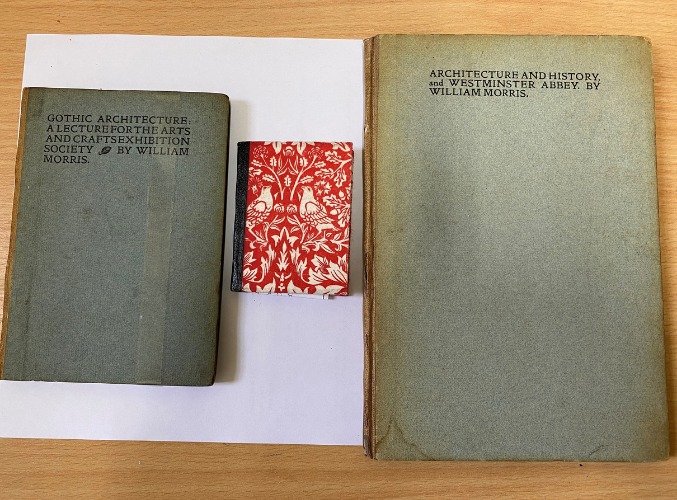 Three latest William Morris acquisitions to the College collection, found by College Librarian