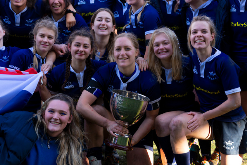 Team Photo after winning the annual Major Stanley’s fixture (Jessica holding cup)