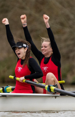 Members of Exeter's Women's First Boat at Torpids 2022