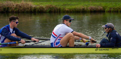 The Oxford boat in training