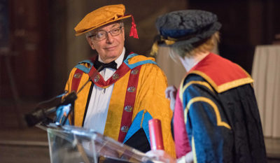 Rector Trainor receives honorary degree from University of Greenwich