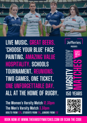 Poster advertising Varsity Rugby match