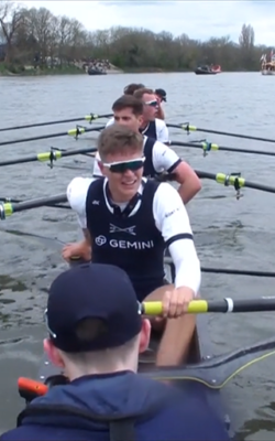 Oxford rowing crew in the 2022 boat race