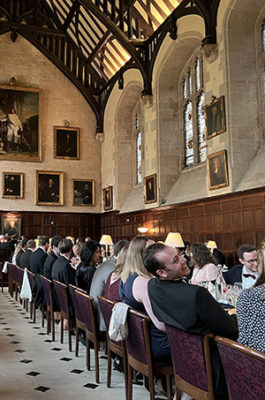 Alumni dining in Hall during the Gaudy