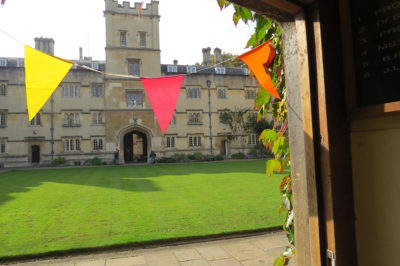 Front Quad with bunting