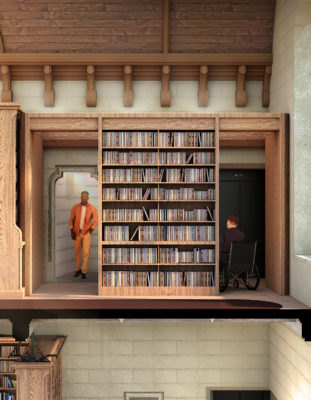 Rendering of the refurbished library