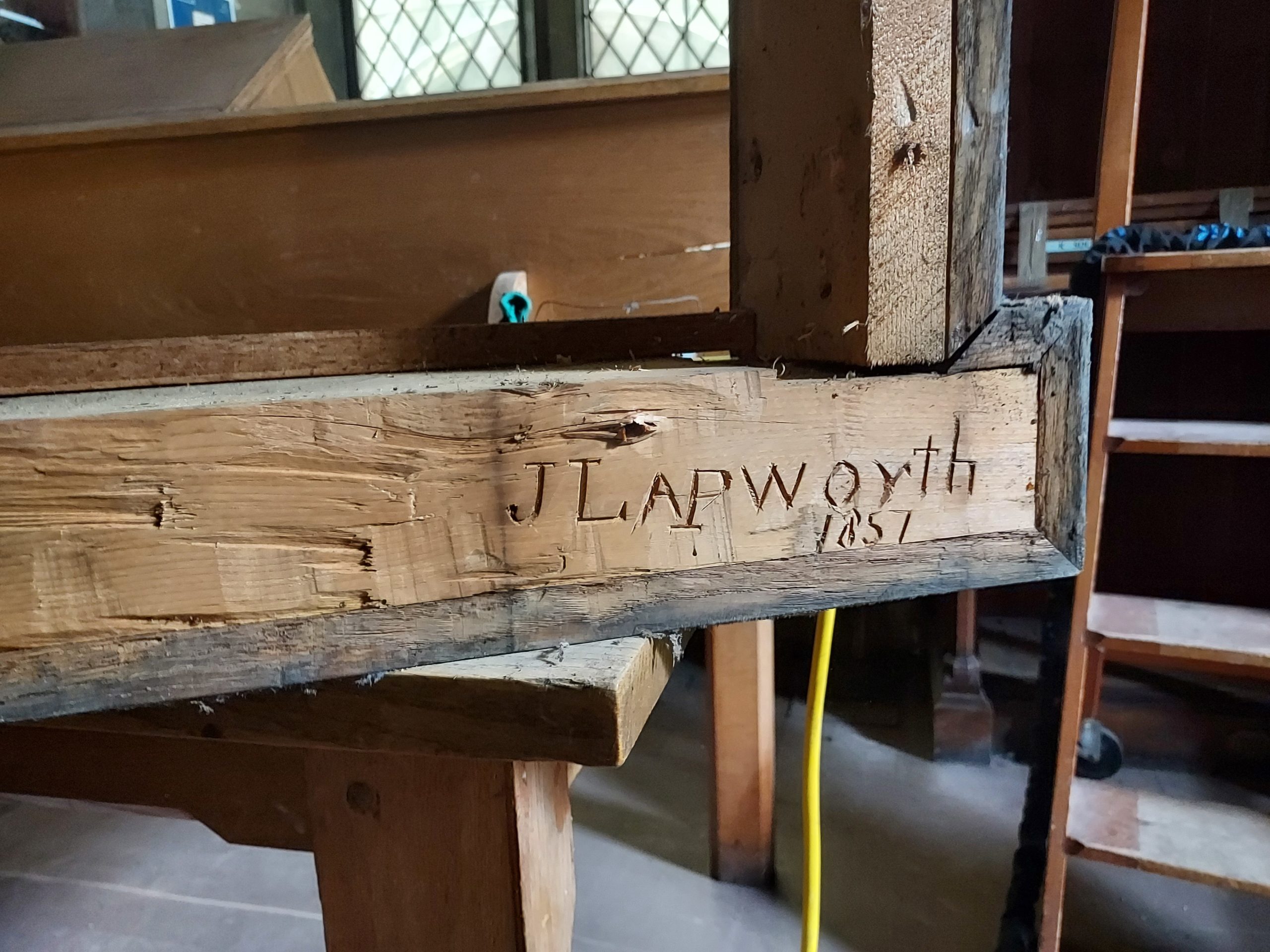 Inscription in Exeter College Library