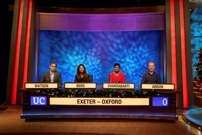 Christmas University Challenge Exeter College team