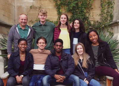 Exeter Plus students and tutor