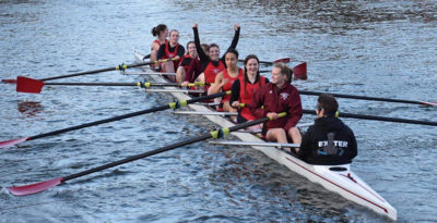 Members of the women's crew celebrate achieving 'Blades'