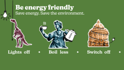 Be energy friendly graphic