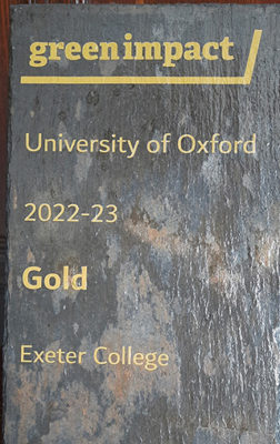 Exeter College's Green Impact Gold Award crop