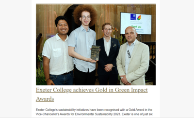 End of Trinity Term e-news bulletin