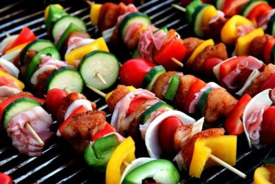 kebabs on BBQ