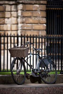 A bicycle parked outside the Radcliffe Camera