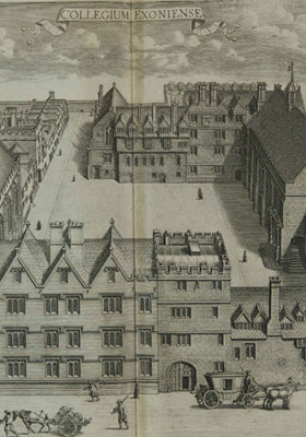 Loggan's View of Exeter College in 1675