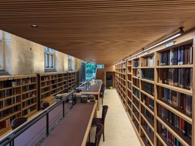 Exeter College Library underneath mezannine