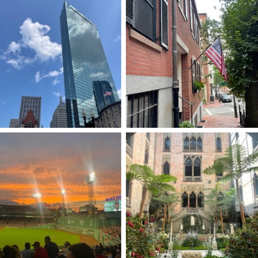 Collage of images from Carla Handford's trip to Boston