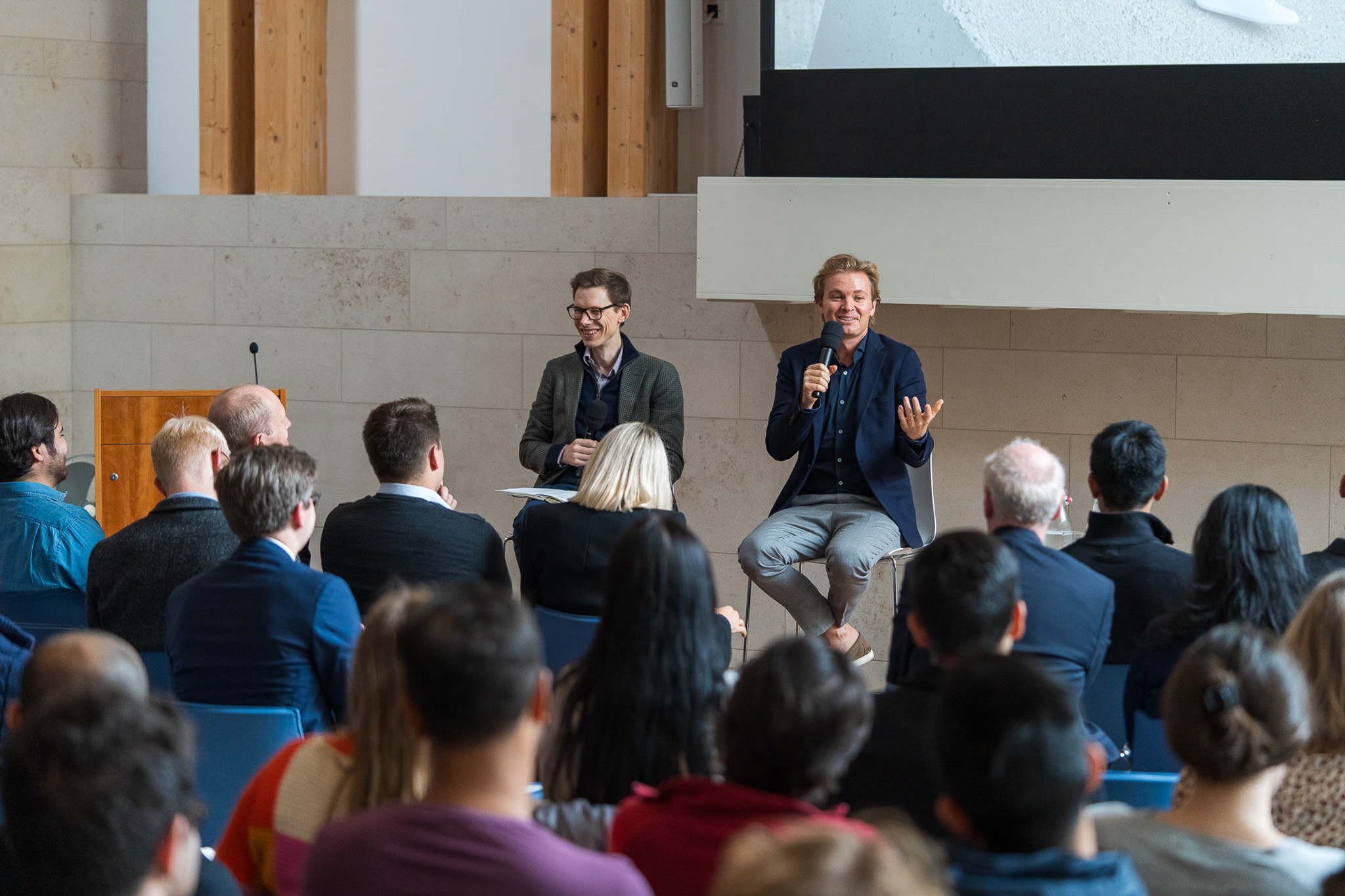 Oxford SDG Impact Lab, Edward Brooks and Formula One racer Nico Rosberg at Cohen Quad