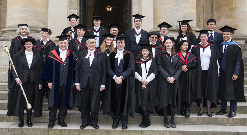 Members of Exeter College before the admission ceremony