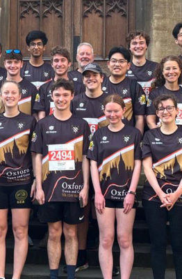 Exeter students and staff ahead of running the Town and Gown race