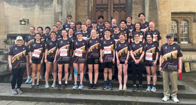 Exeter students and staff ahead of running the Town and Gown race