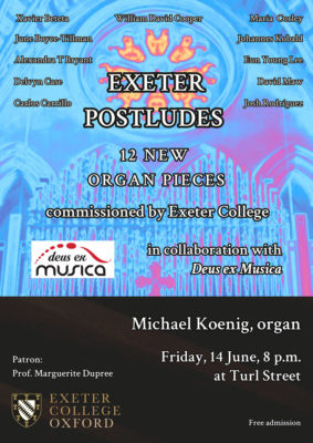 Poster for organ concert