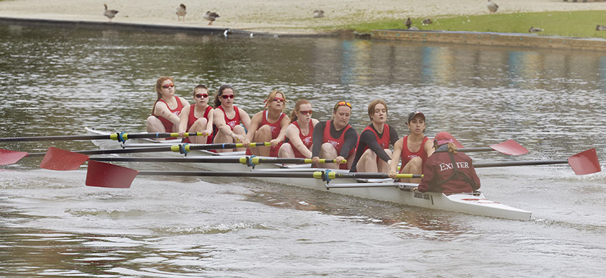The women's second boat at summer eights