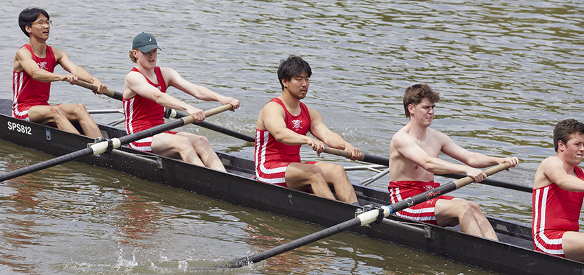 The men's second boat at summer eights