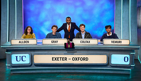 Exeter College students on University Challenge