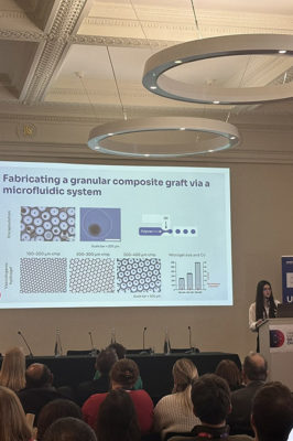 Rea Tresa presenting her findings at the Chemistry Society
