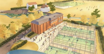 An aerial view of the proposed hub.
