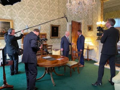 Steve Backshall meeting His Majesty King Charles