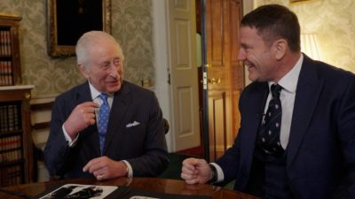 Steve Backshall meeting His Majesty King Charles