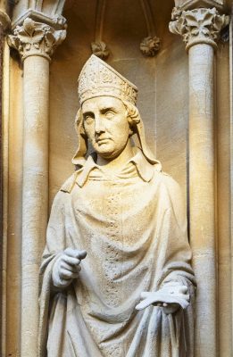 Statue outside Exeter College chapel