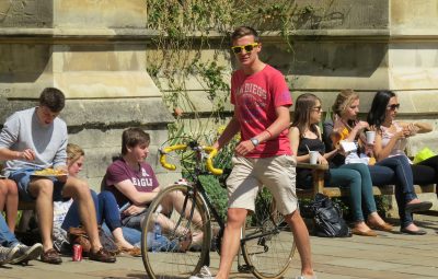 students in the front quad
