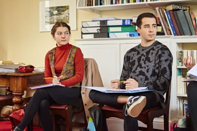 Students in a tutorial