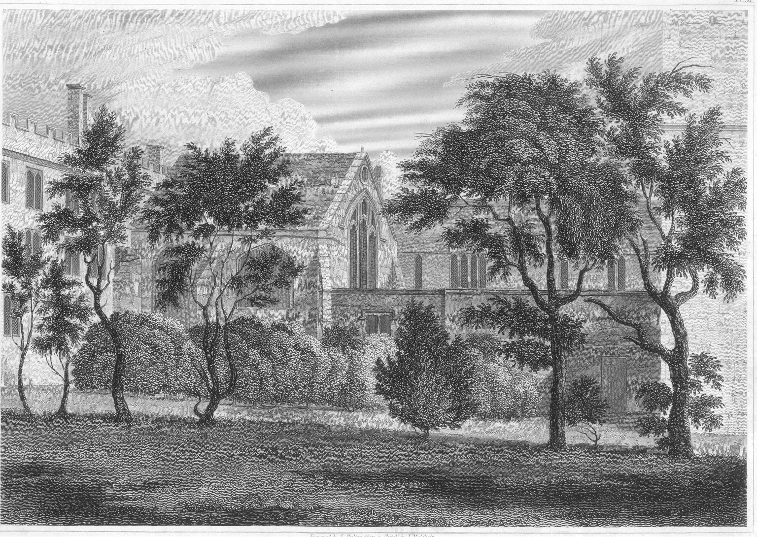 1700s Original Chapel And Library From Fellows Garden Hurstfig14
