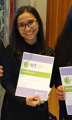 Three Minute Thesis 2019 Lhuri Rahmartani winner