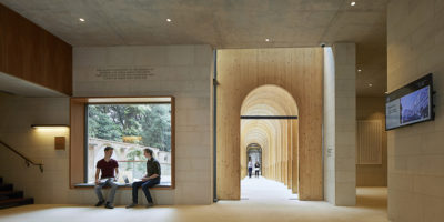 Cohen Quad entrance and colonnade
