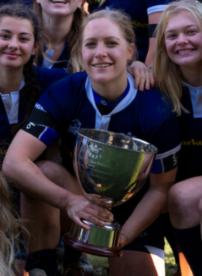 Team Photo after winning the annual Major Stanley’s fixture (Jessica holding cup)